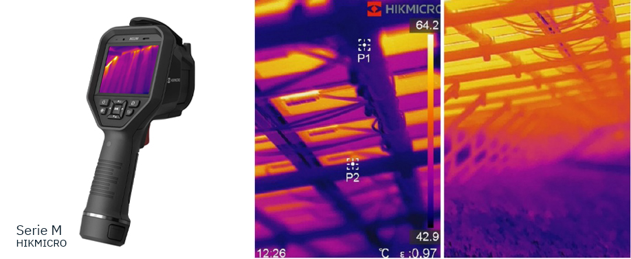 Inspección de paneles fotovoltaicos con cámara termográfica Hikmicro