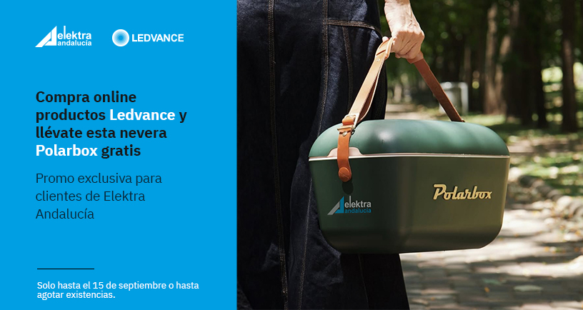 Llévate gratis esta nevera Polarbox por tus compras Ledvance