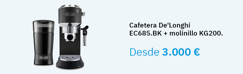 Cafetera De'Longhi EC685.BK + molinillo KG200