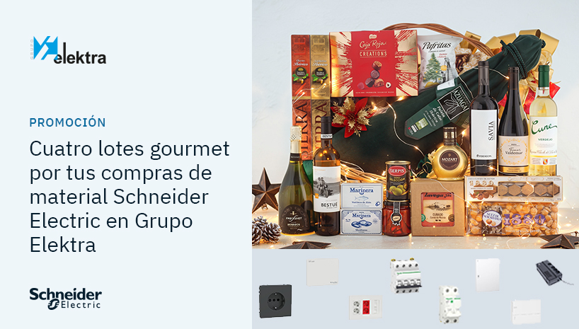 Ya huele a Navidad en Grupo Elektra. ¡Compra Schneider Electric y llévate un lote gourmet!